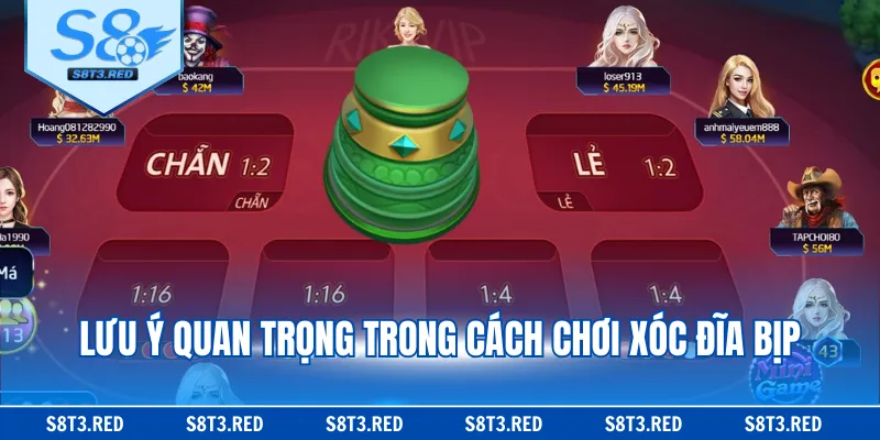 Lưu ý quan trọng trong cách chơi xóc đĩa bịp